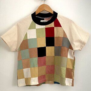Object Apparel Quilted Patchwork Tee – S